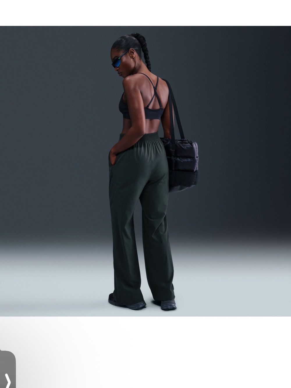 NWT Nike 24.7 High-Rise Wide-Leg Women’s Pants Green Sz XL $110 - Picture 3 of 8